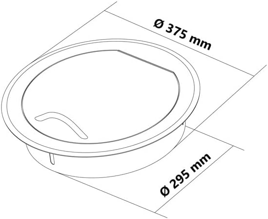 Wäscheschacht-Einwurftür Klappe Deckel STYLO (Weiss) Ø 300 mm