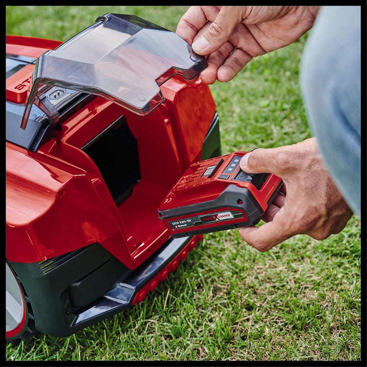 Einhell Mähroboter FREELEXO 550 Kit Power X-Change (18V, bis 35% Steigung, Stoss-/Kipp-/Hebe-/Regens