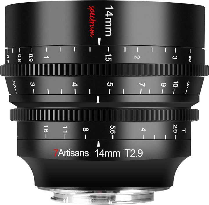 7artisans 14mm T2.9 Full-Frame 114°Weitwinkelobjektiv,Kompatibel für Cannon EOS-R,RED,EOS-R3,EOS-R5,