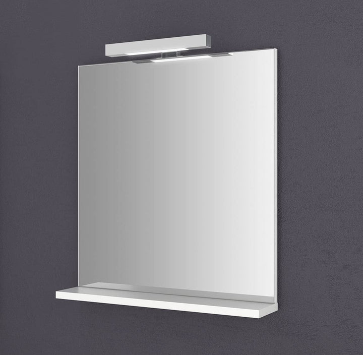 Sieper | Badezimmer Spiegel mit Beleuchtung und Ablage 60 cm Wandspiegel, Badspiegel energiesparend,