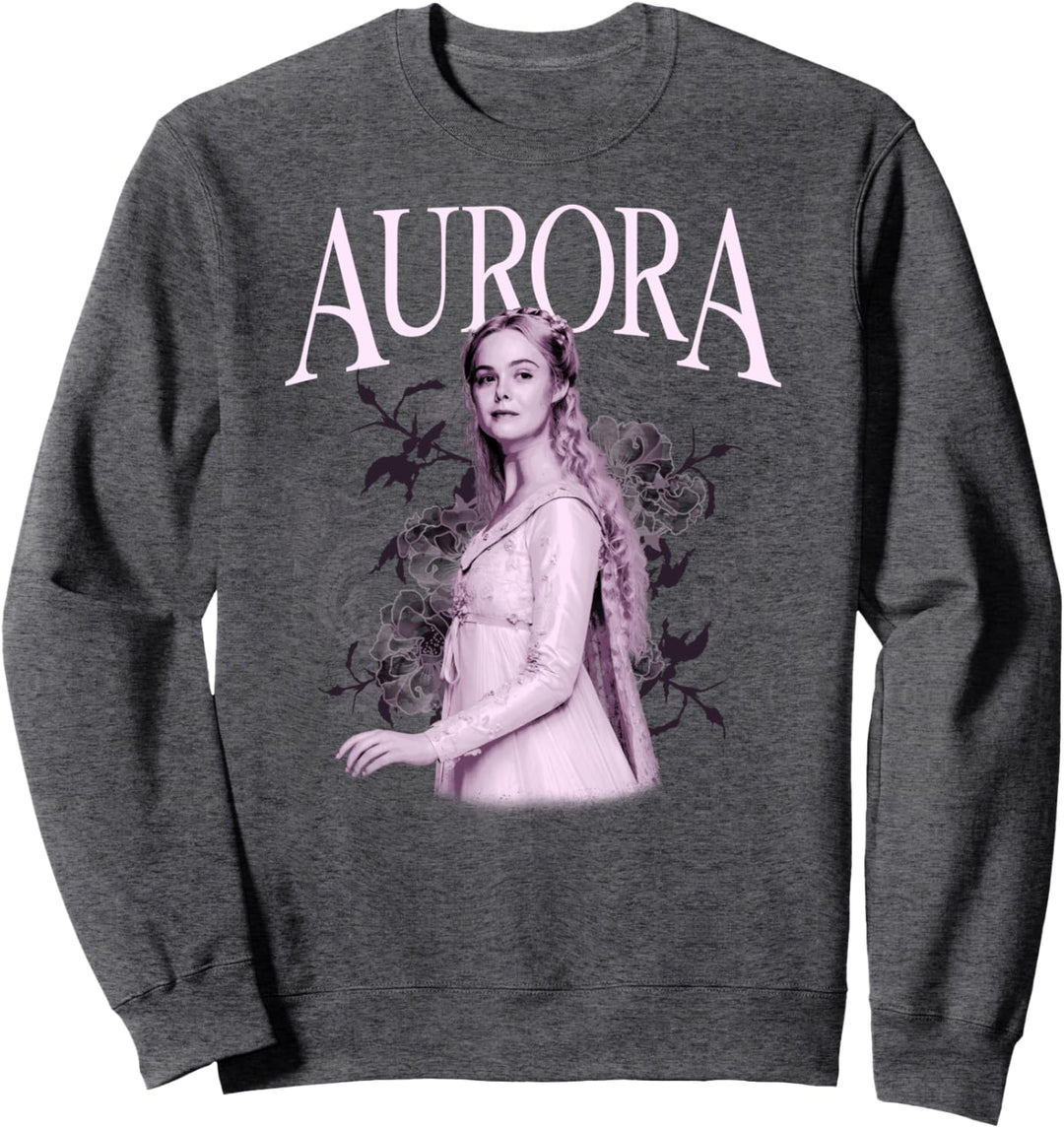 Disney Maleficent Mistress Of Evil Aurora Floral Background Sweatshirt