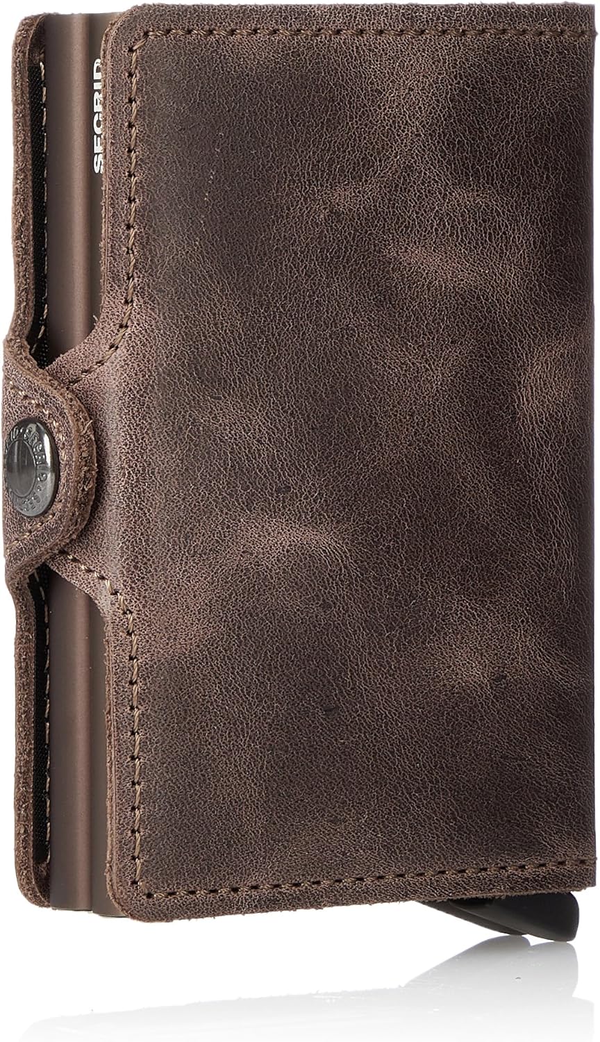 Bric's Doppelbrieftasche aus Leder in Vintage-Optik, Braun
