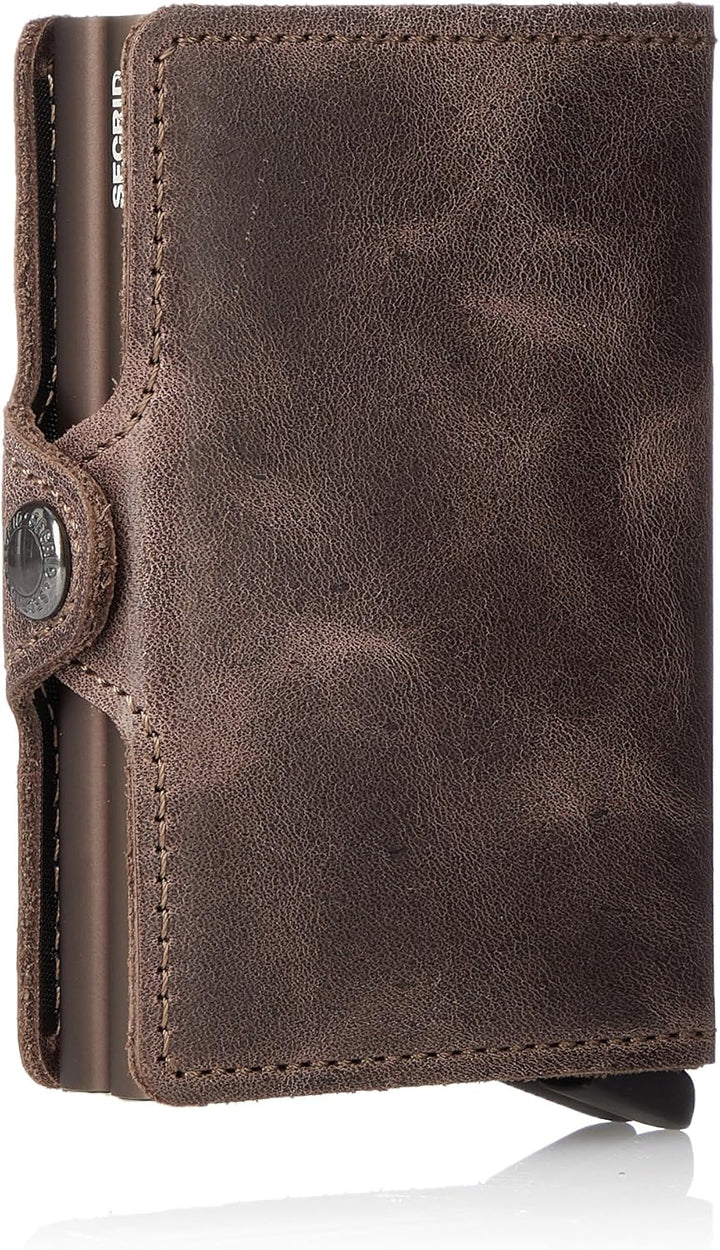 Bric's Doppelbrieftasche aus Leder in Vintage-Optik, Braun