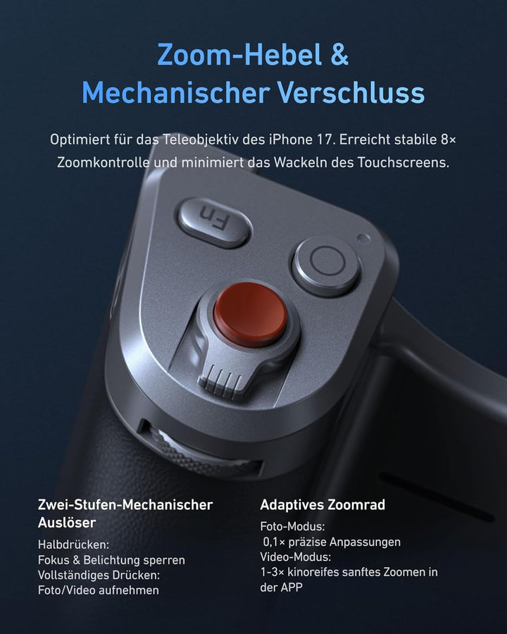 TELESIN Master Grip Kit für iPhone 17 Pro Max, Magnetic Kameragriff für iPhone 17 Pro Max Standard S