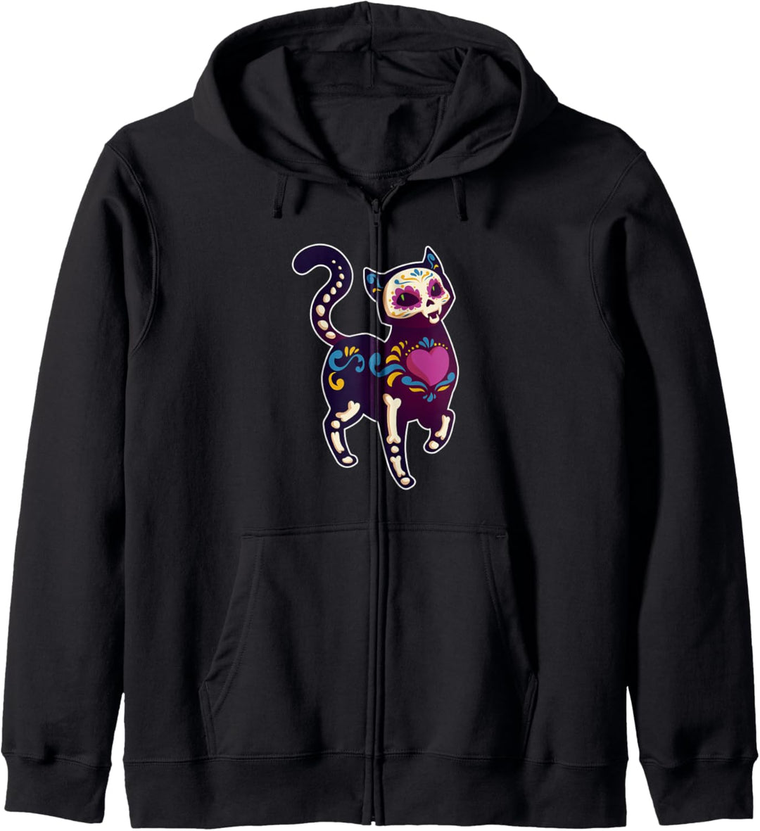 Dia De Los Muertos Cat Day Of Dead Mexikaner Kapuzenjacke