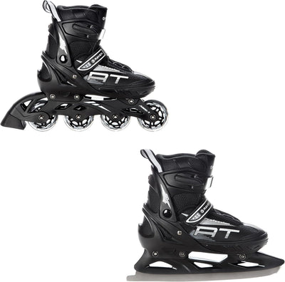 RAVEN Profession 2in1 Schlittschuhe Inlineskates Inliner für Kinder und Erwachsene verstellbar 35-39