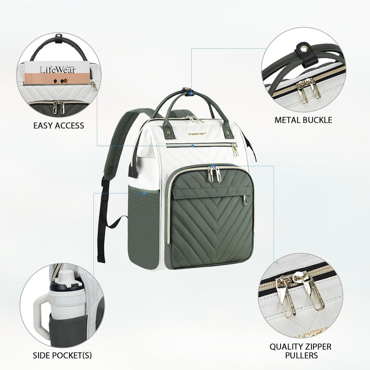 VANKEAN 17 Zoll Laptop-Rucksack für Damen und Herren, modische Computer-Arbeitstasche, grosse Kapazi