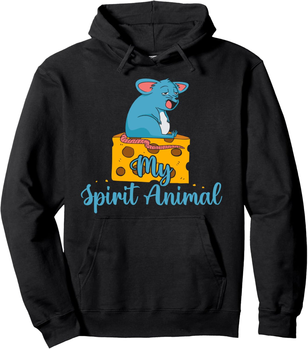 Mein Seelentier Niedliche Maus Süsse Ratte Käse Nagetier Pullover Hoodie