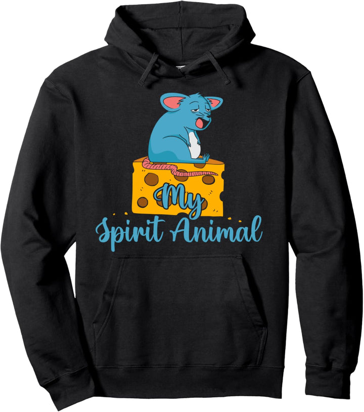 Mein Seelentier Niedliche Maus Süsse Ratte Käse Nagetier Pullover Hoodie