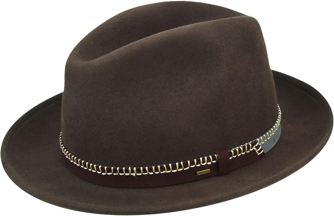 Bailey 1922 Acker Fedora Litefelt Hut Wollhut Wollfilzhut Regenhut Outdoorhut (L (58-59 cm) - braun)