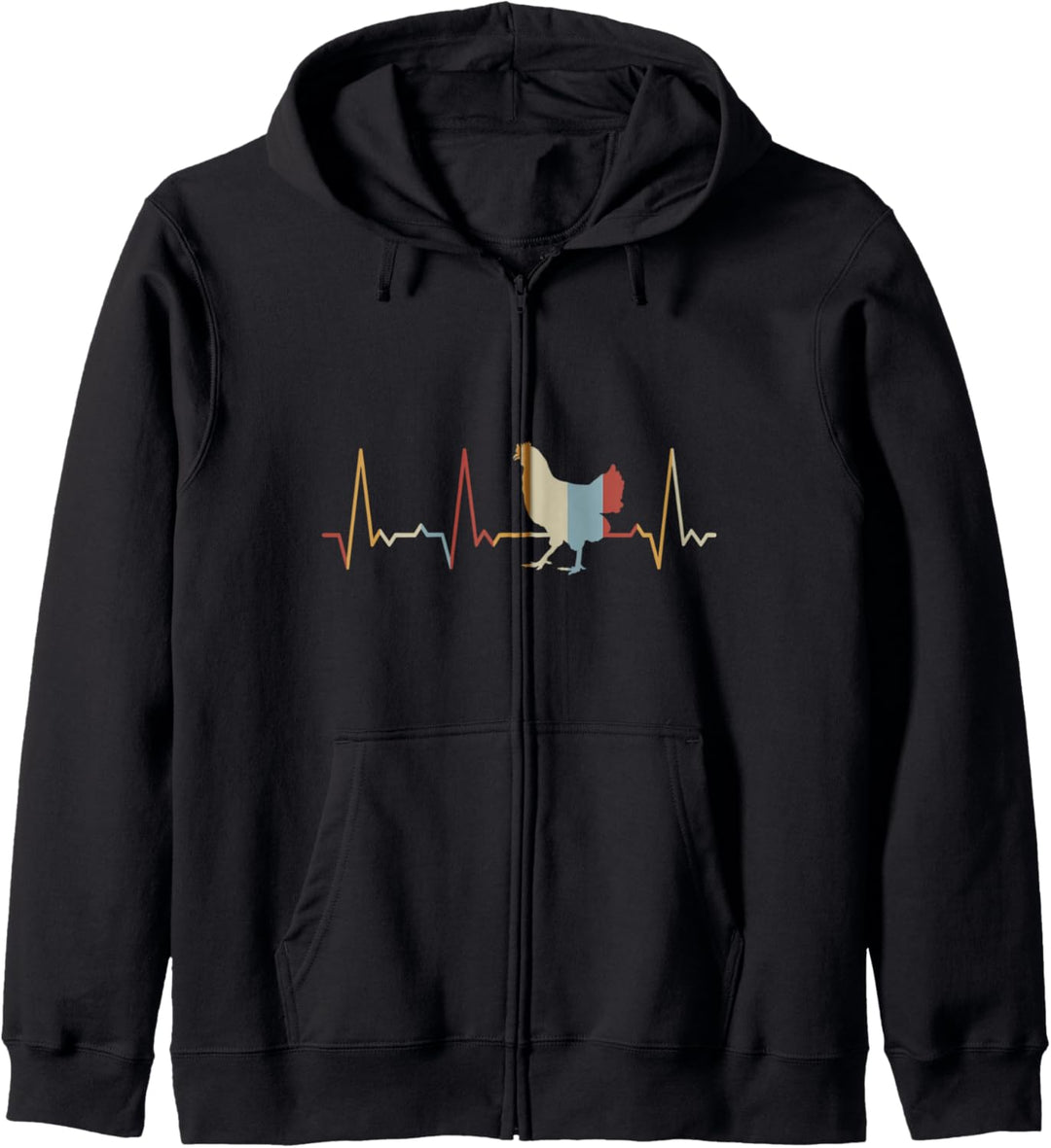 Herzschlag Huhn Kapuzenjacke