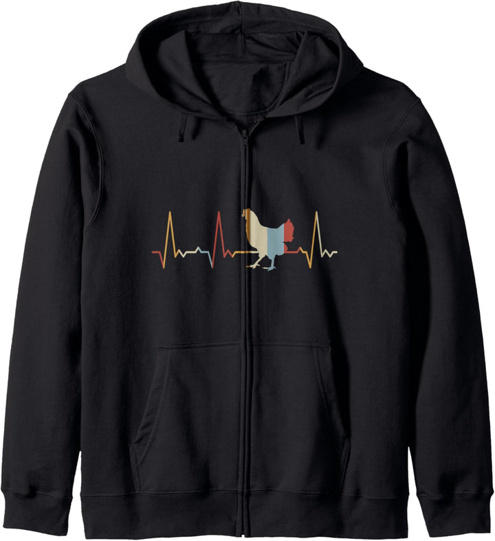 Herzschlag Huhn Kapuzenjacke