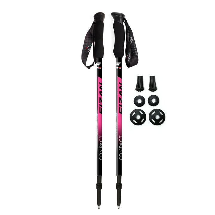 Fizan Compact 3 Trekking Poles – 5.6 oz Ultralight, Backpacking, Thru Hiking Poles, Adjustable, Coll