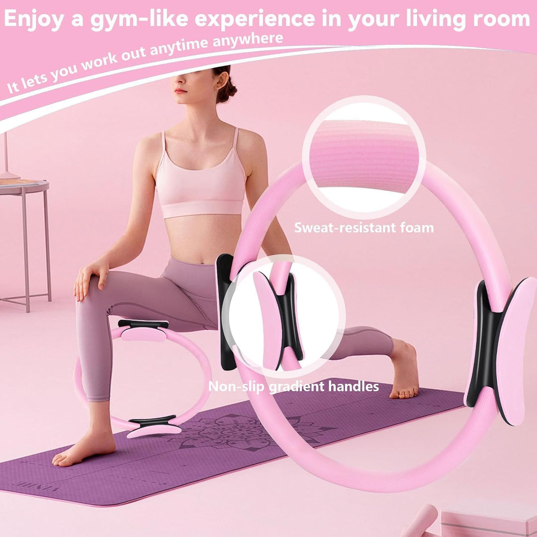 Pilates Ring Set,13 Pilates Ball Pilates Ring Zubehör, Pilates-Ring mit rutschfesten Griffen, ideal
