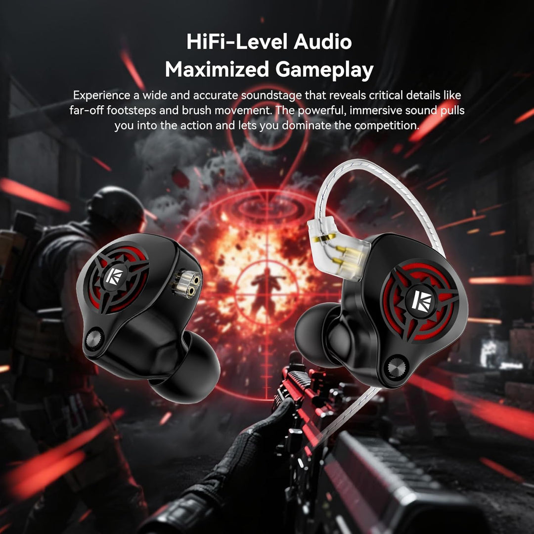Yinyoo KBEAR BK1 USB-C Gaming-Ohrhörer mit Mikrofon, 10mm Dynamic Driver USB-C Kopfhörer für FPS-Spi