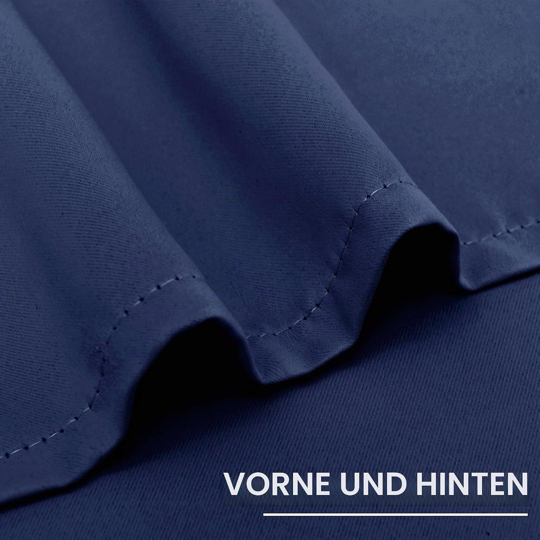 XWZO Blickdichte Vorhänge Verdunklungsvorhänge mit Ösen 2 Stücke Gardienen mit Raffhalter Lichtundur