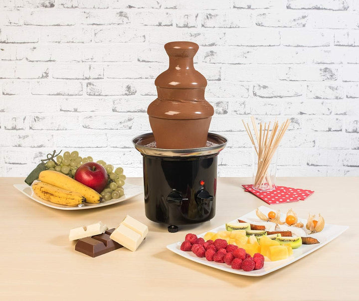 Rosenstein &amp; Söhne Schokofondue Brunnen: Schokoladen-Brunnen mit 2 Ebenen, 275 Watt (Fondue
