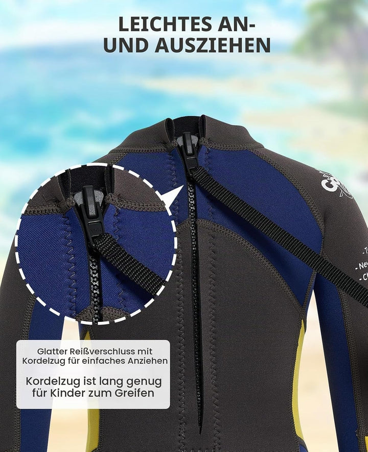 Gogokids Kinder Neoprenanzüge Jungen Thermische Badeanzüge, 2.5mm Neopren Taucheranzug Rash Guard Ei