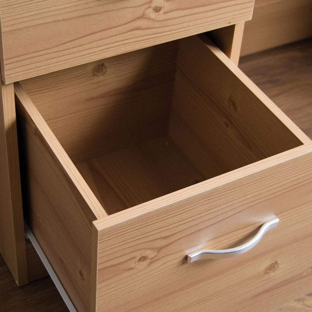 Vida Designs Riano Schminktisch aus Kiefernholz, 3 Schubladen, Schlafzimmermöbel, Kiefer, H 79 x W 9