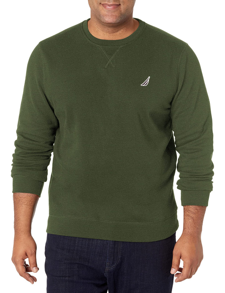 Nautica Herren Basic Crew Neck Fleece Sweatshirt, Kiefernwald