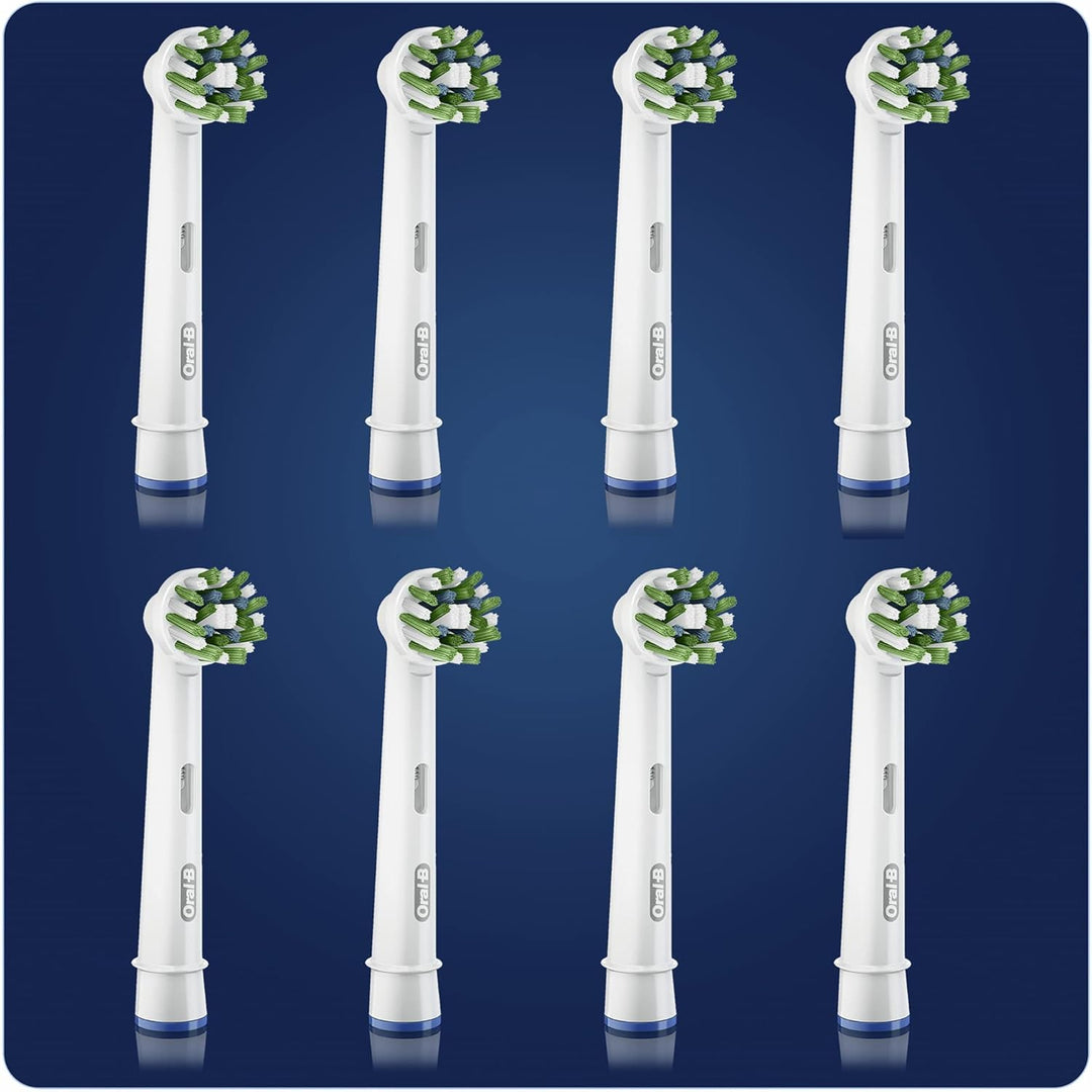 Oral-B CrossAction Aufsteckbürsten mit CleanMaximiser-Borsten für ganzheitliche Mundreinigung, 8 Stü