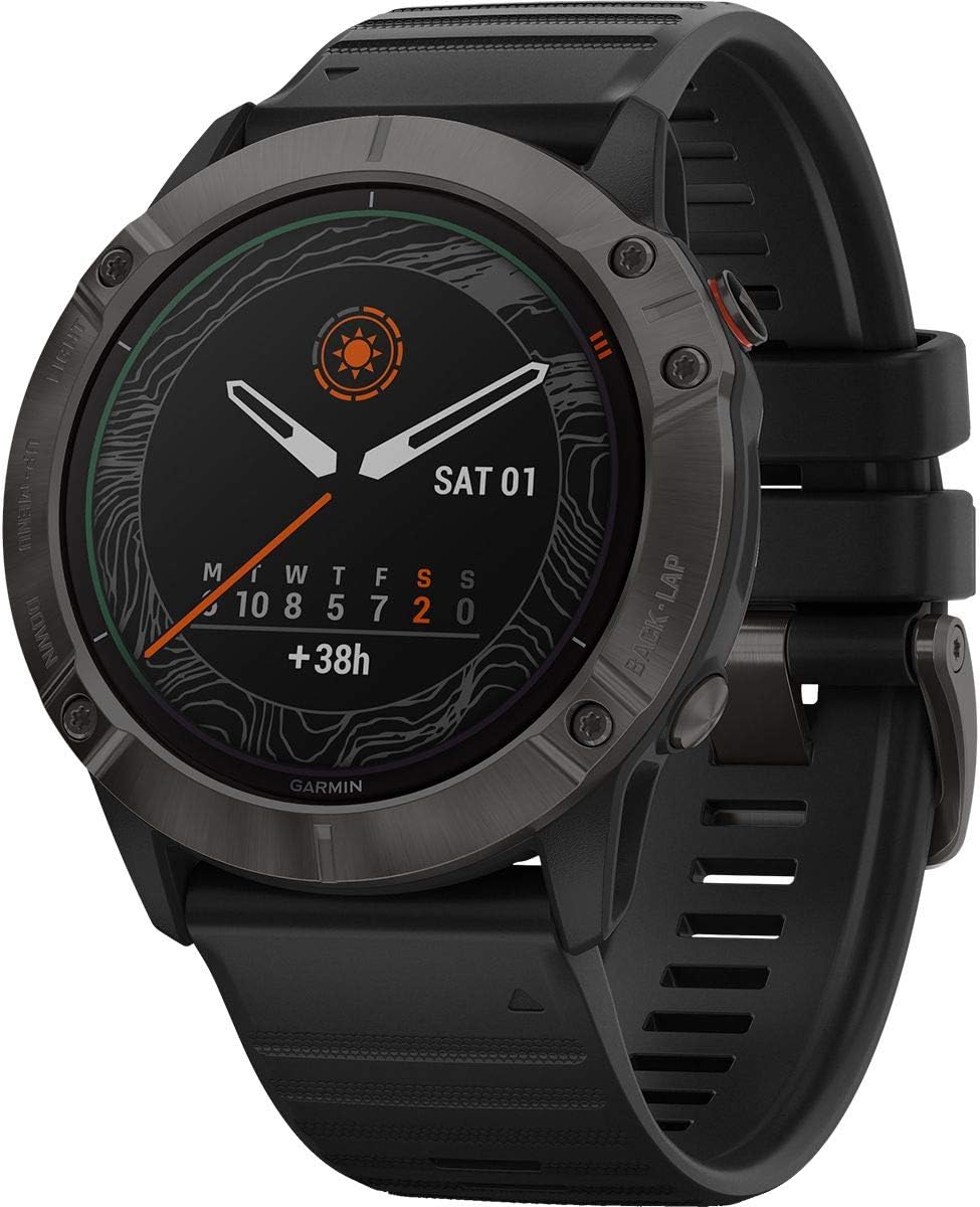 Garmin Fenix 6X Solar Titanium DLC schwarz/grau, 010-02157-21