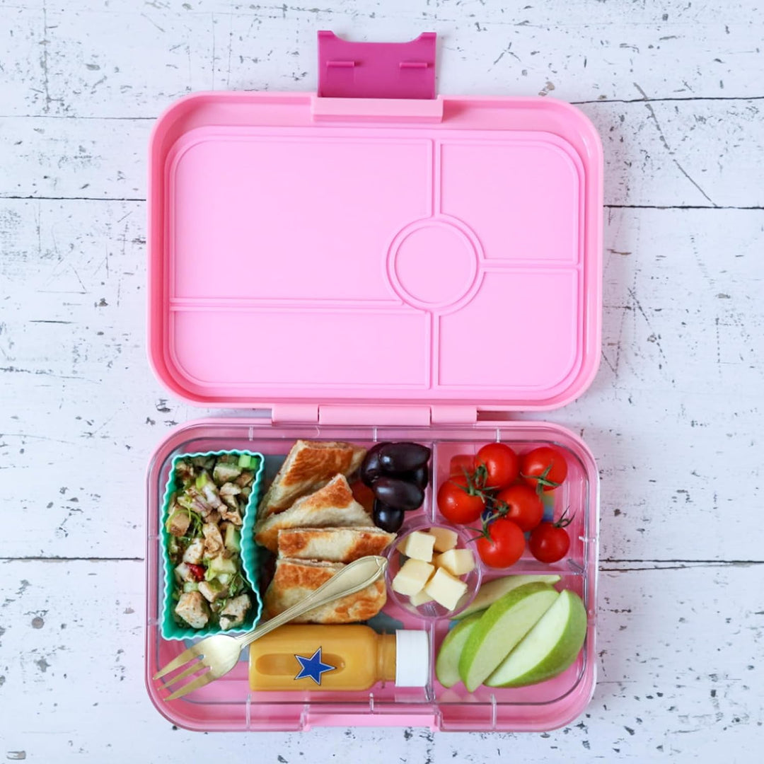 Yumbox Tapas XL Bento Box (Capri Pink, 4er Rainbow) - Lunchbox mit 4 Fächern, Brotdose für Jugendlic