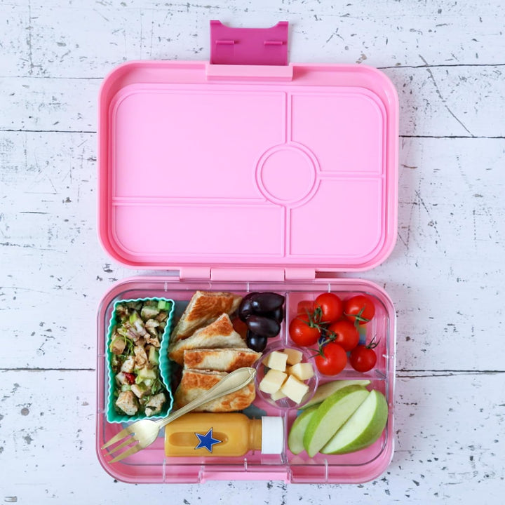 Yumbox Tapas XL Bento Box (Capri Pink, 4er Rainbow) - Lunchbox mit 4 Fächern, Brotdose für Jugendlic