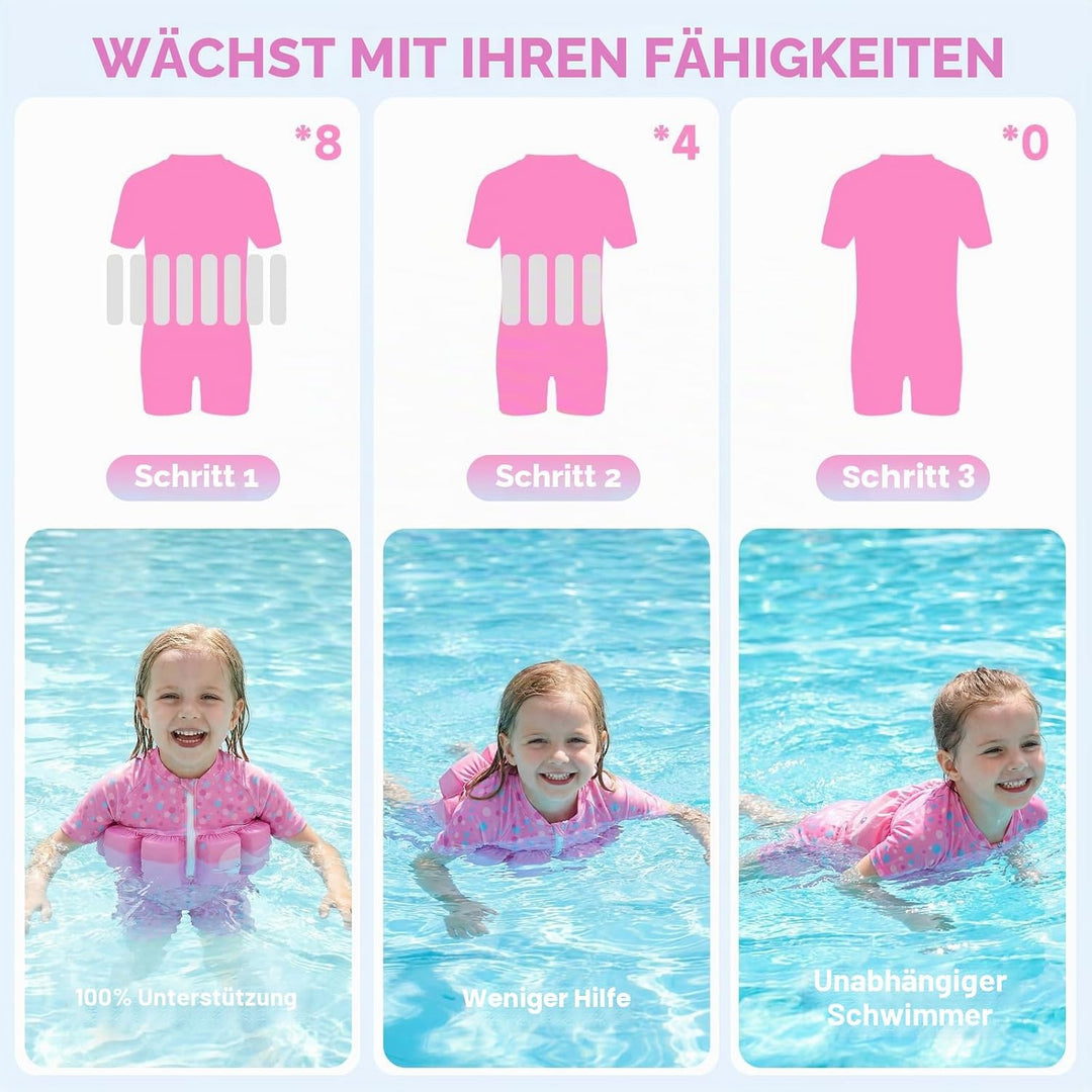 Badeanzug Baby Mädchen Jungen mit Floatation Kleinkind Schwimmtraining Hilfe Schwimmende Badeanzug E