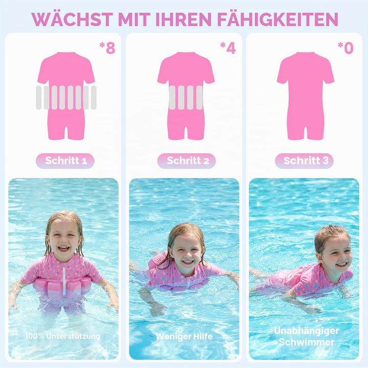 Badeanzug Baby Mädchen Jungen mit Floatation Kleinkind Schwimmtraining Hilfe Schwimmende Badeanzug E