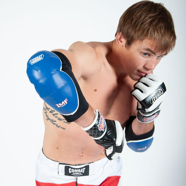 Combat Sports MMA Advanced Imf Tech Striking Ellenbogenschützer, Blau / Schwarz, Grösse L