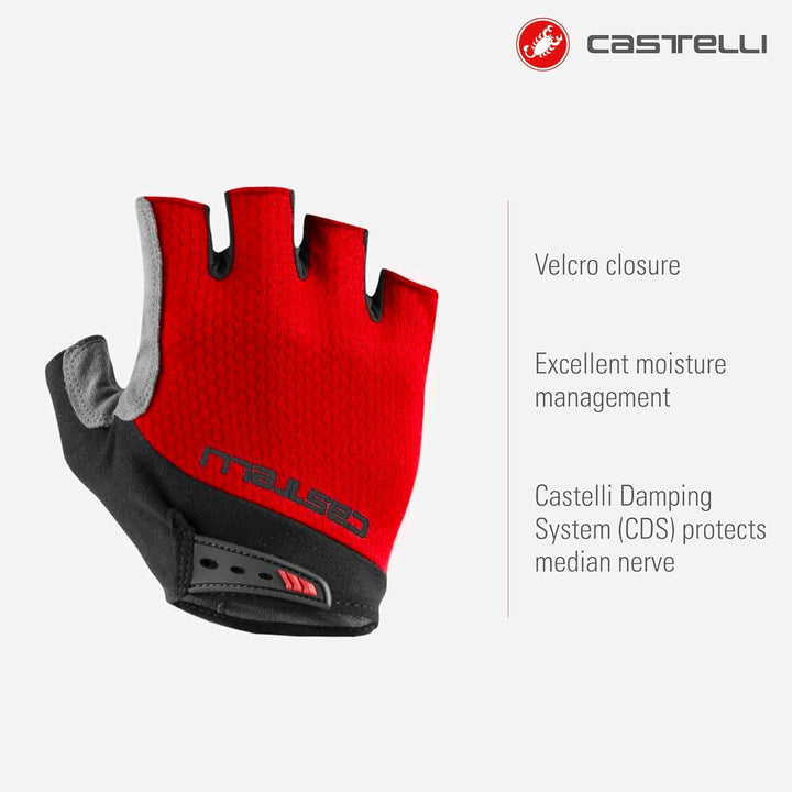 CASTELLI Herren Entrata V Glove Fahrradhandschuhe S Rot, S Rot