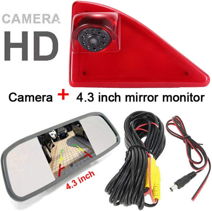 【4.3'' Rückspiegel Monitor + Rückfahrkamera Transporter】im 3. Bremsleuchte HD Rückfahrkamera für Ope