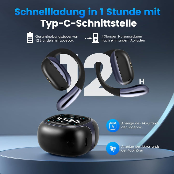 AI übersetzer kopfhörer,Übersetzungskopfhörer mit übersetzung für 134 Sprachen mit LCD Touchscreen,