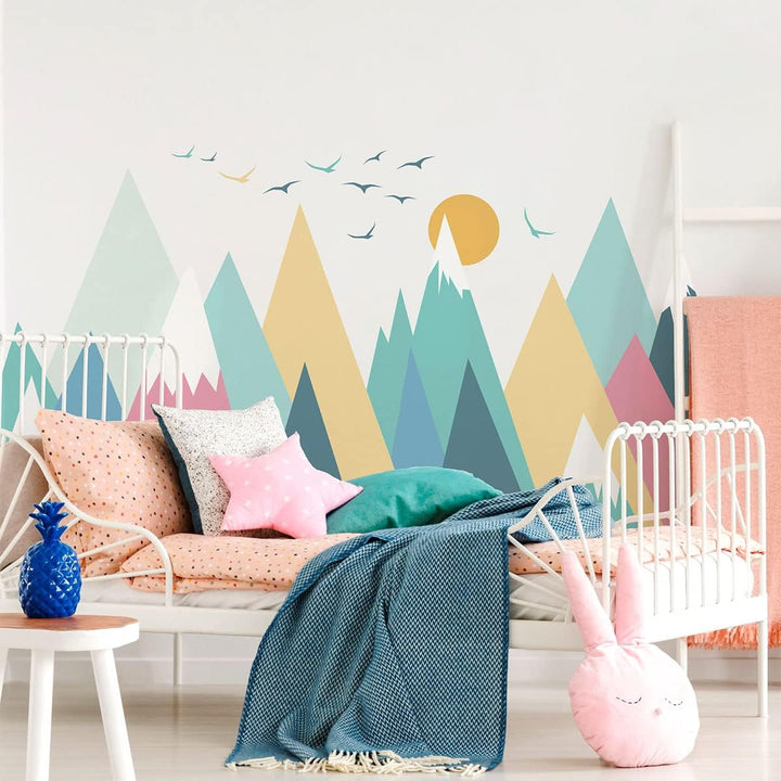 Wandsticker Kinder Deko Babyzimmer Wandsticker Kinder Wandsticker skandinavische Berge Colorika H40
