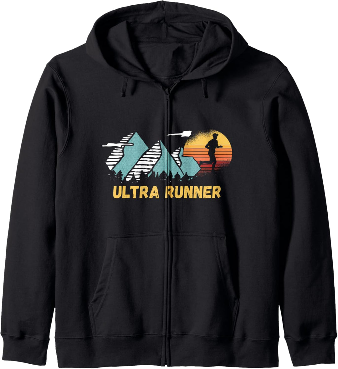 Ultra Runner Vintage Retro Läufer Marathon Laufen Jogger Kapuzenjacke