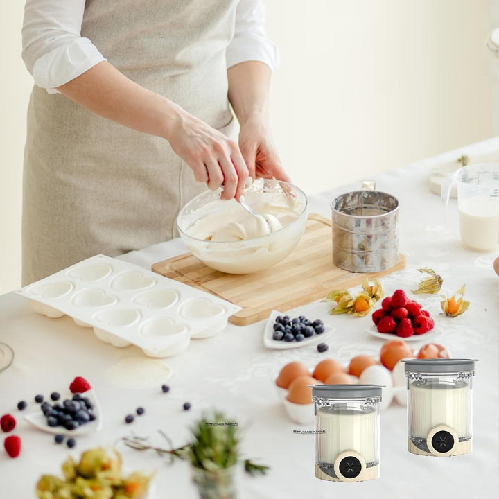 Behälter für Ninja Creami Deluxe Pints,2 Stück Ersatz für Ninja Creami Deluxe Pints und Deckel,Eisbe