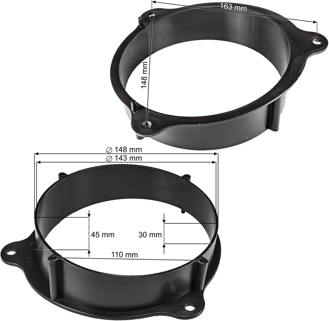tomzz Audio 2834-023 Lautsprecherringe Adapter Halterungen kompatibel mit Mercedes Renault Citan Kan