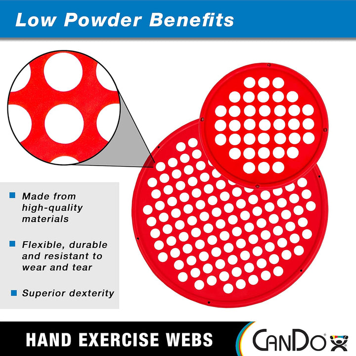 CanDo Power-Web Handtrainer, Handtrainer Web, Durchmesser 17 cm, rot (leicht) red / light 17 cm, red