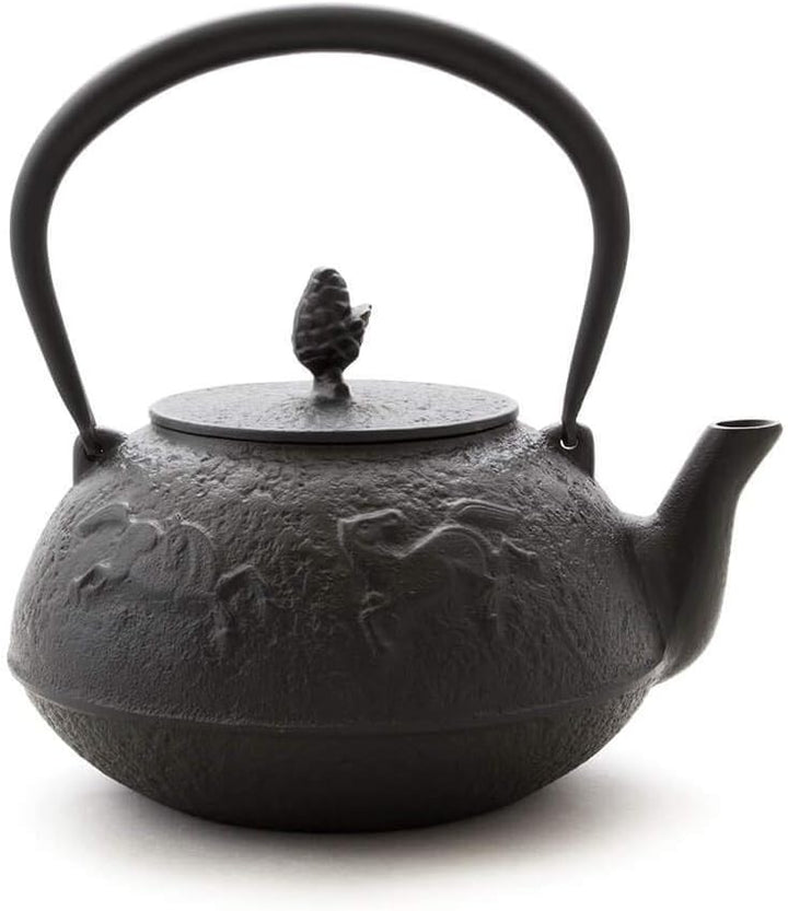 Iwachu Tetsubin Gusseisen, Teekessel Gusseisen Schwarz Uma, 1,5 L Handarbeit. Elektroherd und Gasher