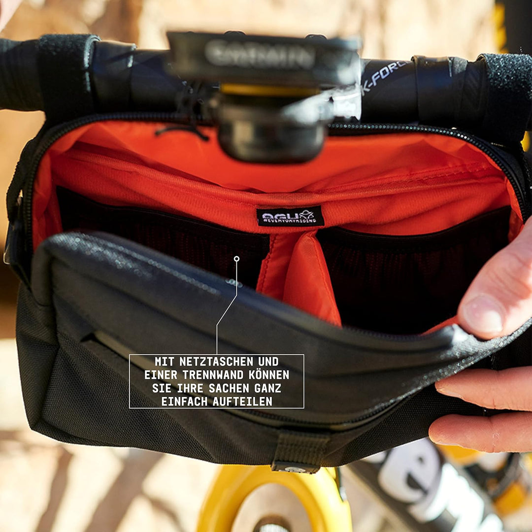 AGU Lenkertasche Bar Bag, 2L Fahrradtasche Lenker Vorne für Bikepacking, Rennradtasche, Wasserabweis