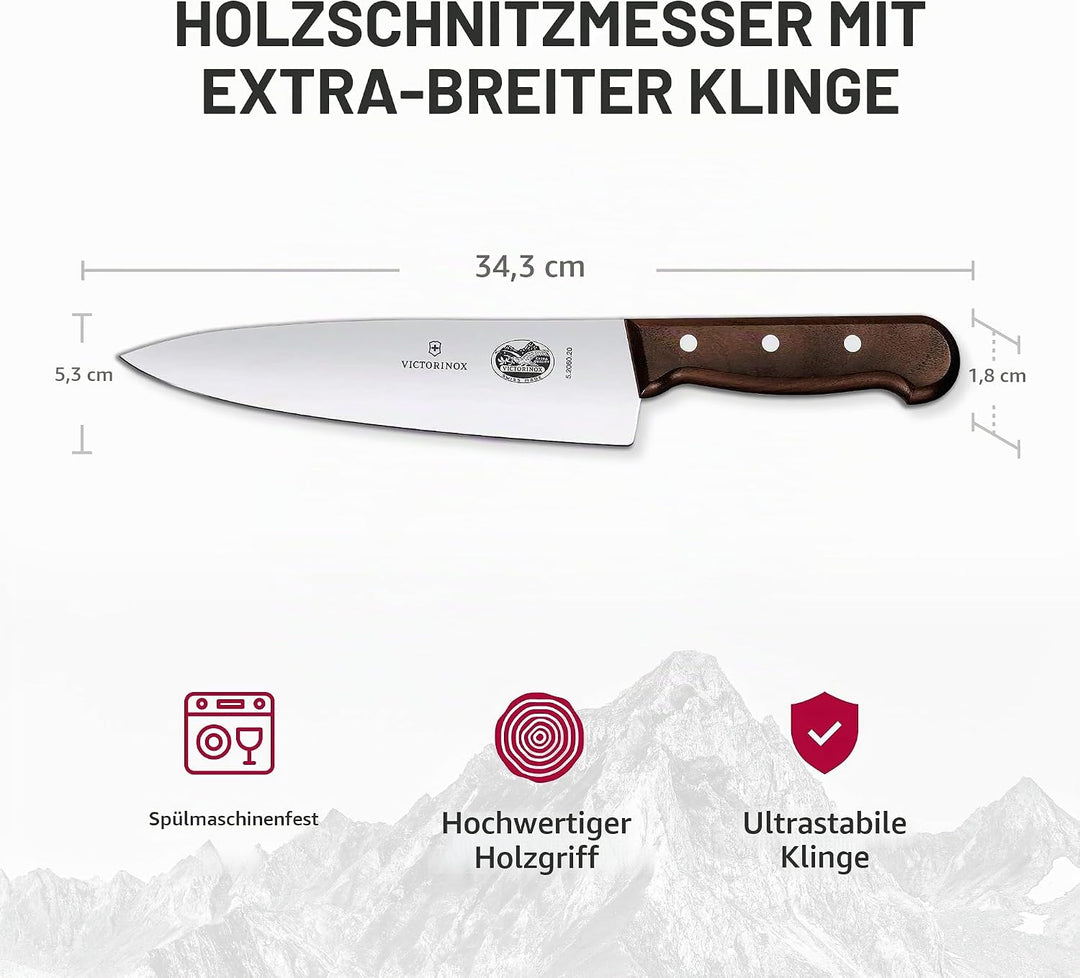 Victorinox Tranchiermesser, Ahorn modifiziert, ex.breit,20cm, Geschenkverpa.,