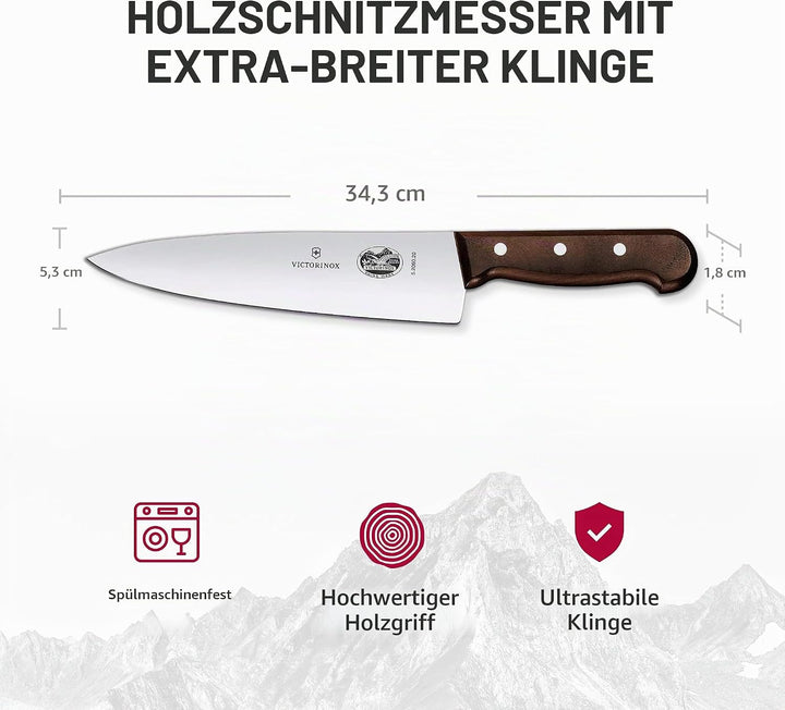 Victorinox Tranchiermesser, Ahorn modifiziert, ex.breit,20cm, Geschenkverpa.,