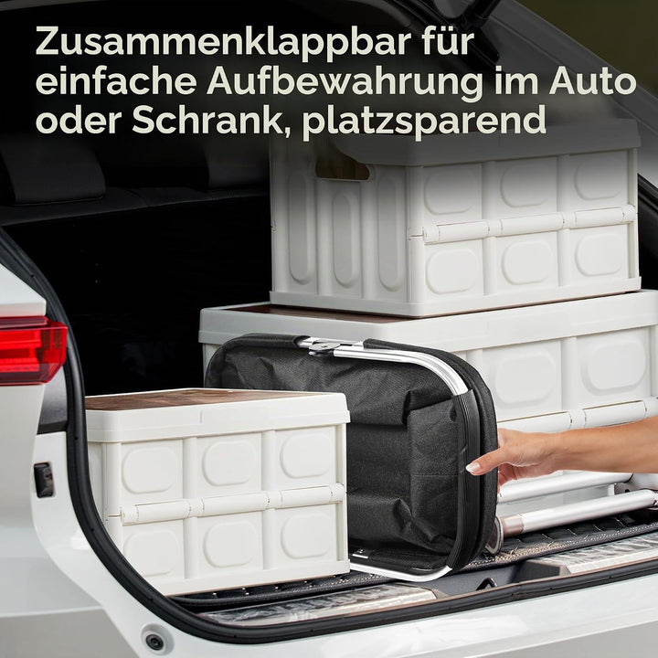 Chumix 25L Einkaufskorb Faltbar, Picknickkorb, Mutti Korb, Haushalts-tragekorb, Lieblingskorb mit Al