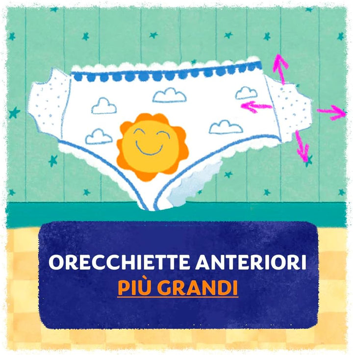 Pampers Sonne und Mond Windeln, Unisex, Junior, Grösse 5 (11-25 kg), 120 Windeln Grösse 5 (120 Stück