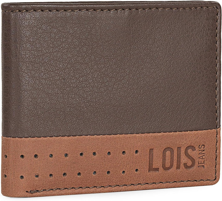 Lois - Geldbörse Herren Leder - Herren Geldbörsen Leder mit RFID Schutz - Geldbörse Herren Klein - G