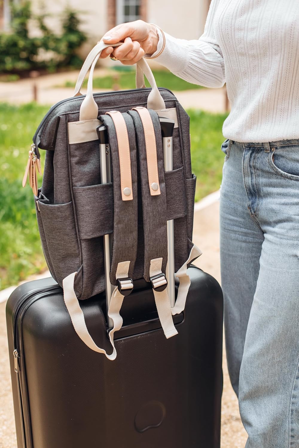 BÉABA, Wickelrucksack für Babys, Grosses Fassungsvermögen, Inklusive Wickelunterlage, Zahlreiche Fäc