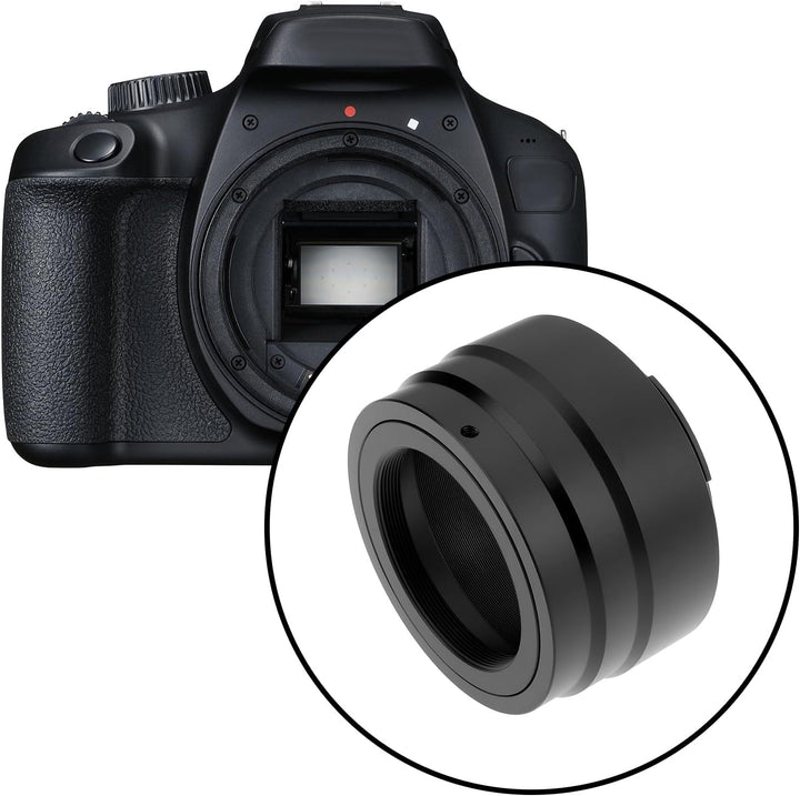 T2 auf EOS RF Mount Objektivadapter kompatibel mit Canon EOS R spiegellose Kamera Legierung Schraubm