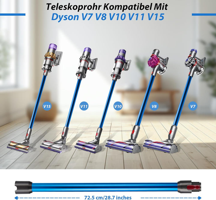 Verlängerungsrohr für Dyson Rohr V11 Kompatibel mit Dyson Saugrohr V15 V 11 V10 V8 V7, Starres Teles