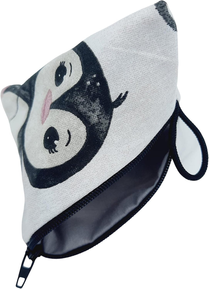 Grosse Windeltasche XXL mit Name Wickeltasche Tiere Pinguine mit Luftballon und Flugzeug